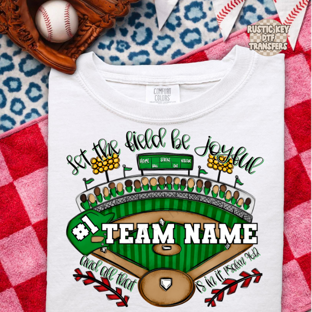 Custom Let the field be joyful DTF Transfer, Ready to Press