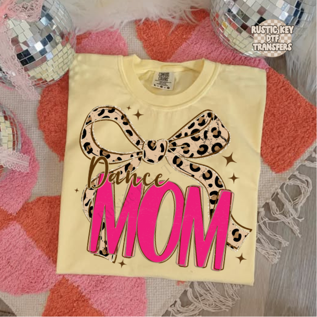 Dance Mom Leopard Coquette DTF Transfer, Ready to Press