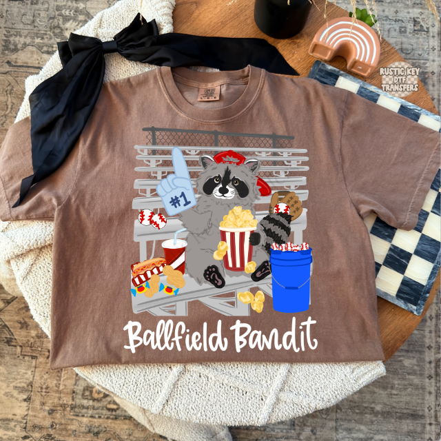Ballfield Bandit DTF Transfer, Ready to Press
