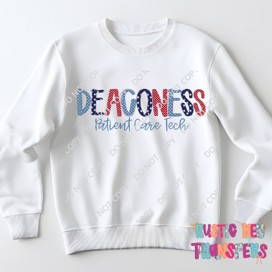 Deaconess Hospital Custom crewneck sweatshirt Rustic Key Transfers
