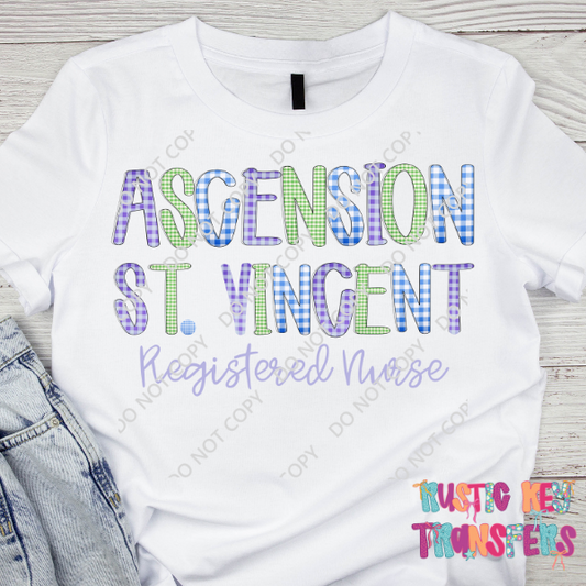 Ascension St. Vincent Custom T-shirt Rustic Key Transfers