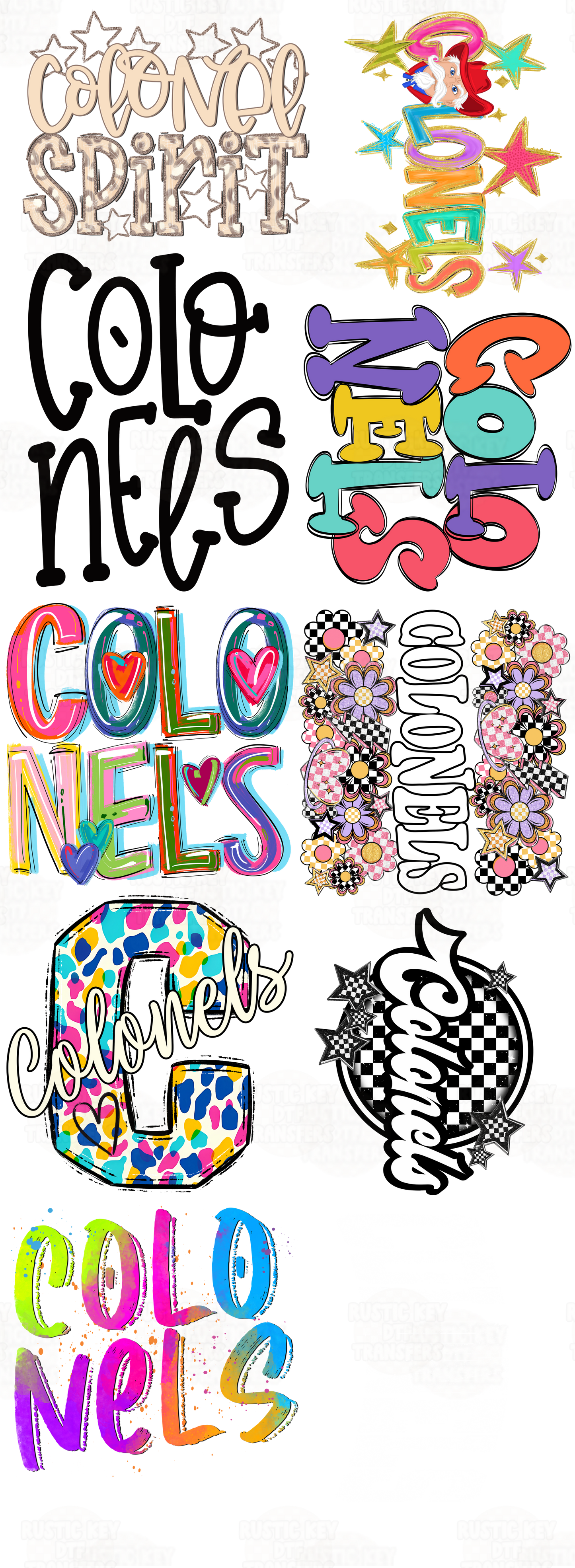 Colonels 22x60 Premade Gang sheet 005 DTF Ready to Press