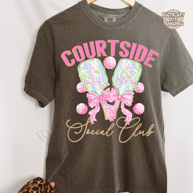 Courtside social club DTF Transfer, Ready to Press