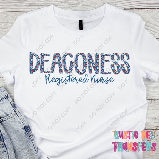 Deaconess Hospital Custom T-shirt Rustic Key Transfers