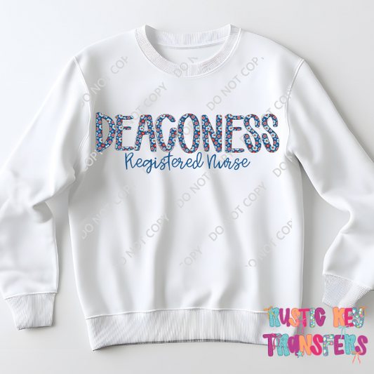Deaconess Hospital Custom crewneck sweatshirt Rustic Key Transfers