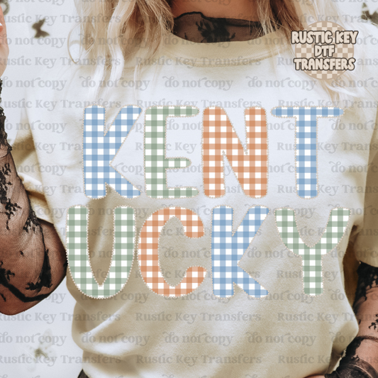 Kentucky pearl seersucker fall DTF TRANSFER