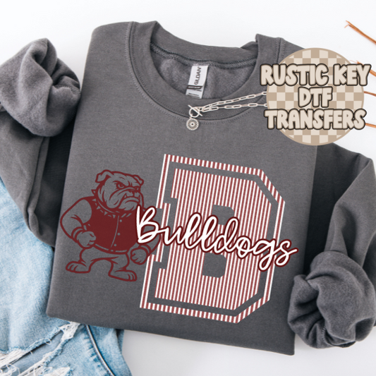 South Bulldogs seersucker mascot DTF TRANSFER