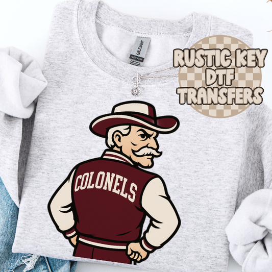 Colonels mascot DTF TRANSFER
