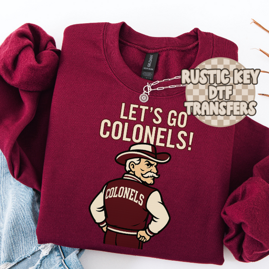 Colonels Mascot Let's Go Colonels Gildan Crewneck