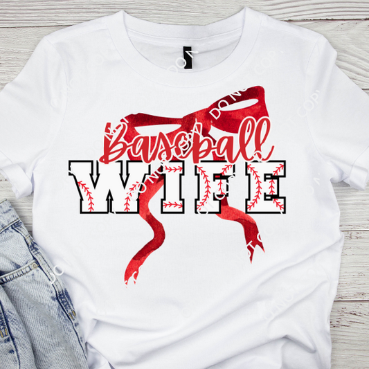 BASEBALL WIFE DTF TRANSFER Rustic Key Transfers