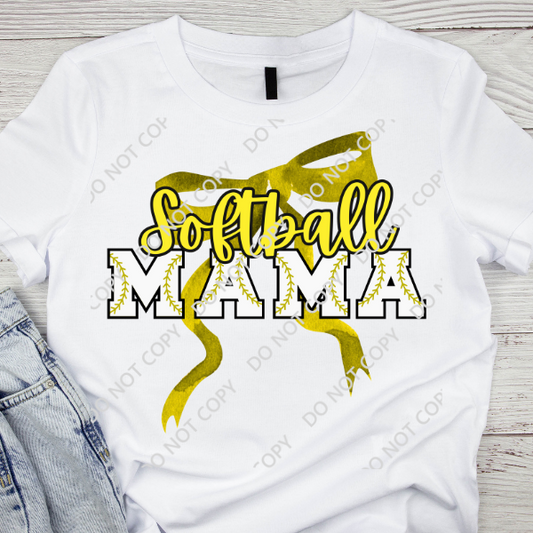 SOFTBALL MAMA DTF TRANSFER Rustic Key Transfers