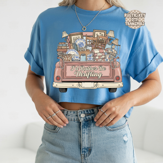 I'd rather be thrifting DTF Transfer, Ready to Press