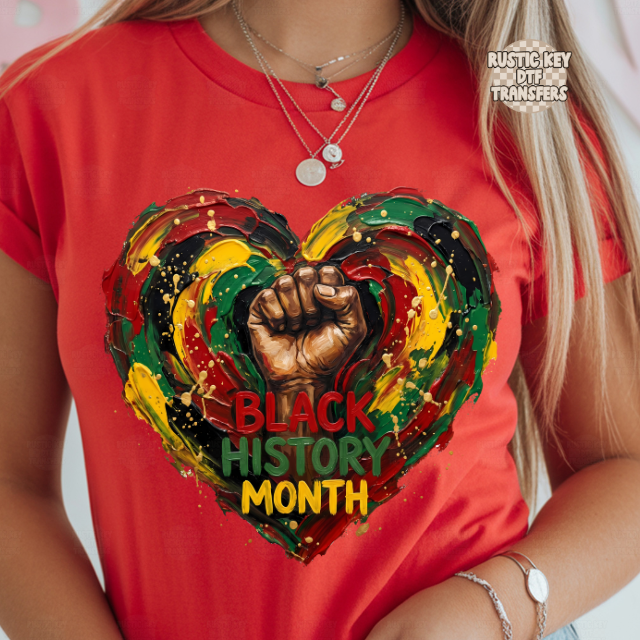Black history painted DTF Transfer, Ready to Press