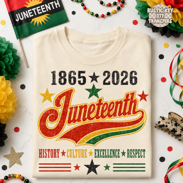 Juneteenth History, Culture, excellence, Respect DTF Transfer, Ready to Press Rustic Key Transfers