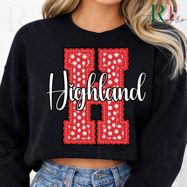 Highland dots DTF Transfer, Ready to Press Rustic Key Transfers