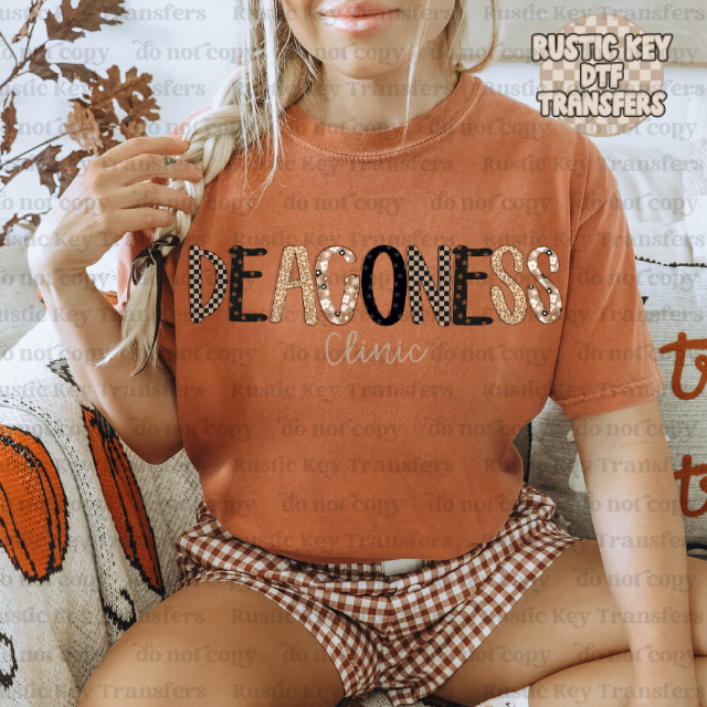 Deaconess Clinic DTF Transfer, Ready to Press