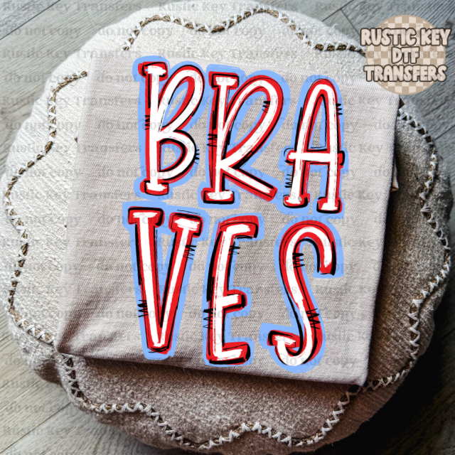 Braves DTF Transfer, Ready to Press