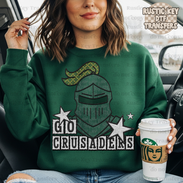 Go Crusaders Lace DTF Transfer, Ready to Press