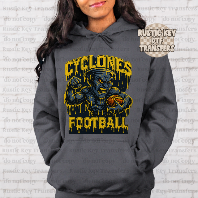 Flexing Cyclones Football Gildan Hoodie