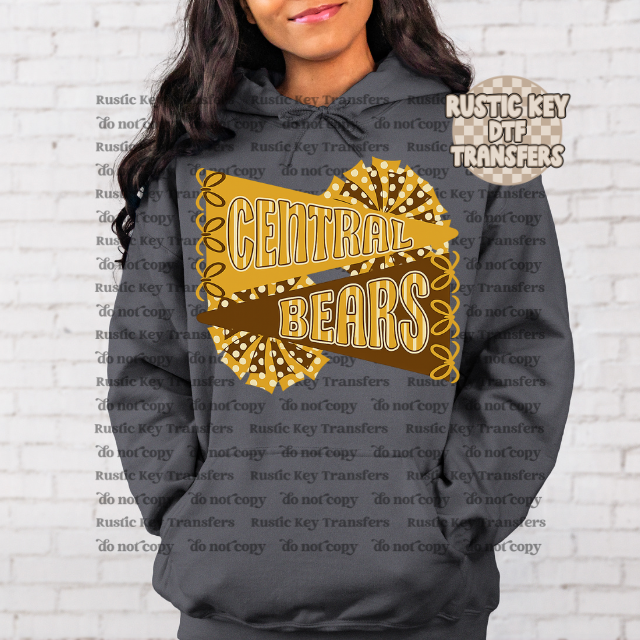 Central bears pennants Gildan Hoodie