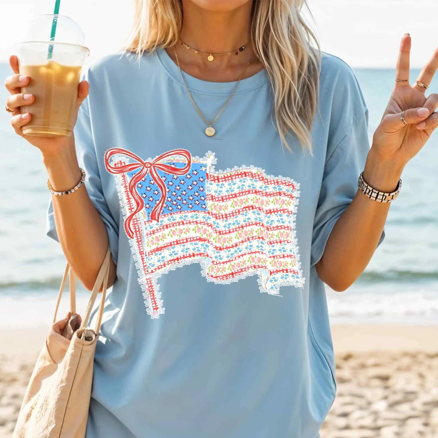 America flag DTF TRANSFER Rustic Key Transfers