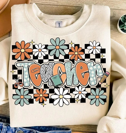 Retro Teacher DTF TRANSFER Rustic Key Transfers