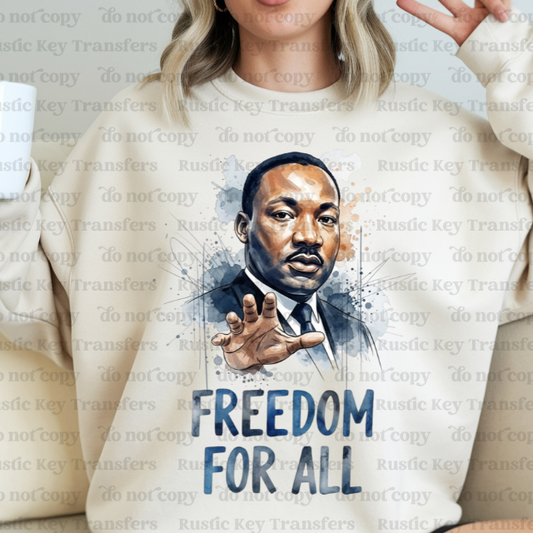 Freedom for all  DTF Transfer, Ready to Press