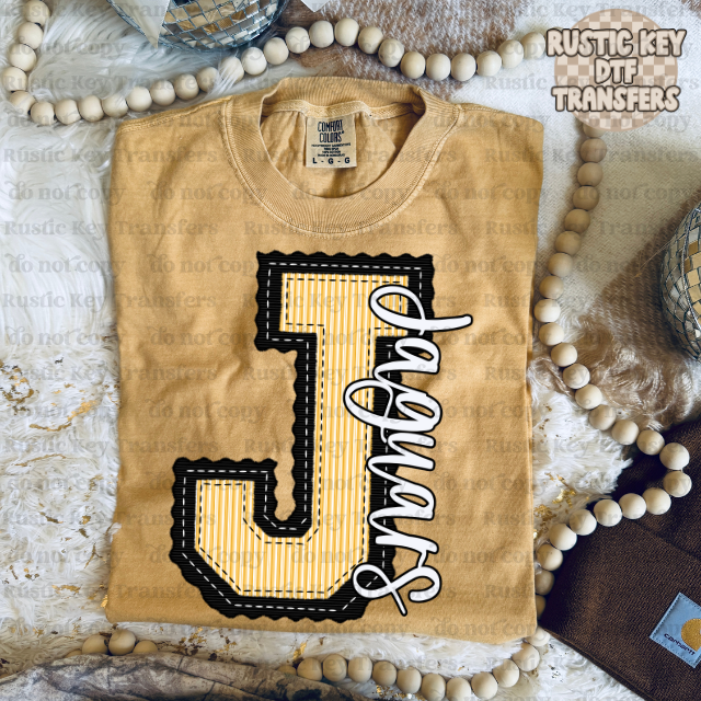 Jefferson Jaguars Prepster DTF Transfer, Ready to Press