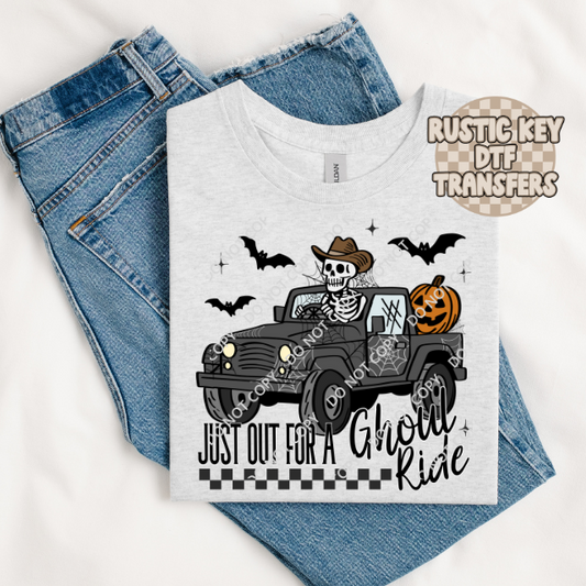 Just out for a ghoul ride DTF TRANSFER
