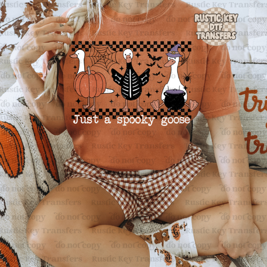 Just a spooky goose DTF Transfer - Ready To Press