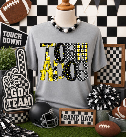 Game day yellow mascots DTF Transfer, Ready to Press Rustic Key Transfers