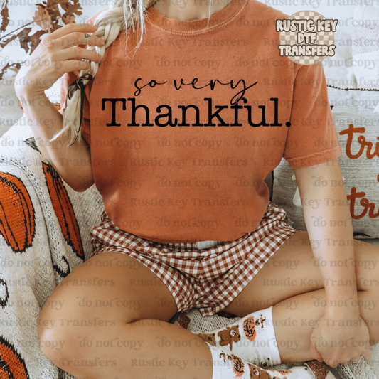So very thankful DTF Transfer - Ready To Press