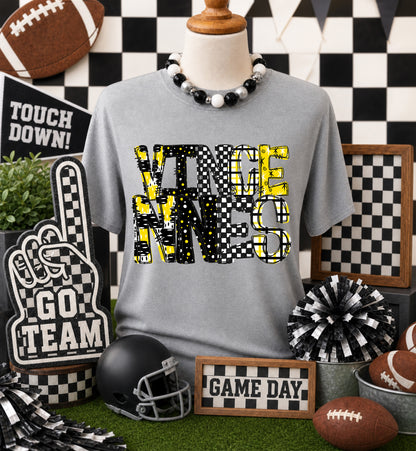 Game day yellow mascots DTF Transfer, Ready to Press Rustic Key Transfers