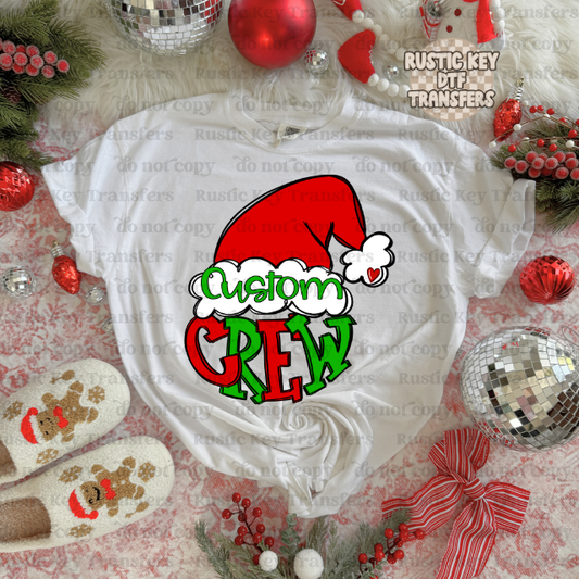 Custom crew DTF Transfer, Ready to Press