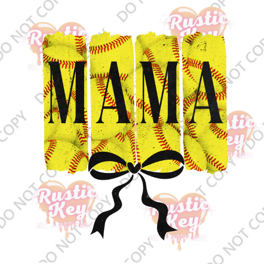 MAMA SOFTBALL DTF TRANSFER