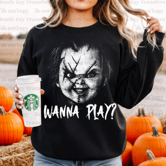 Wanna Play? DTF Transfer, Ready to Press