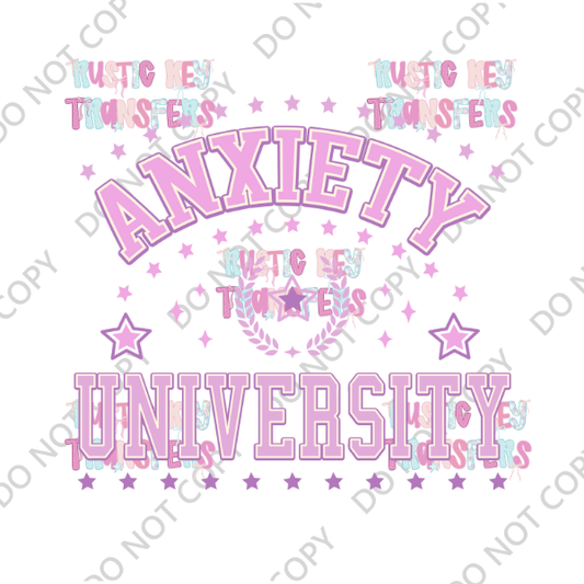 ANXIETY DTF TRANSFER