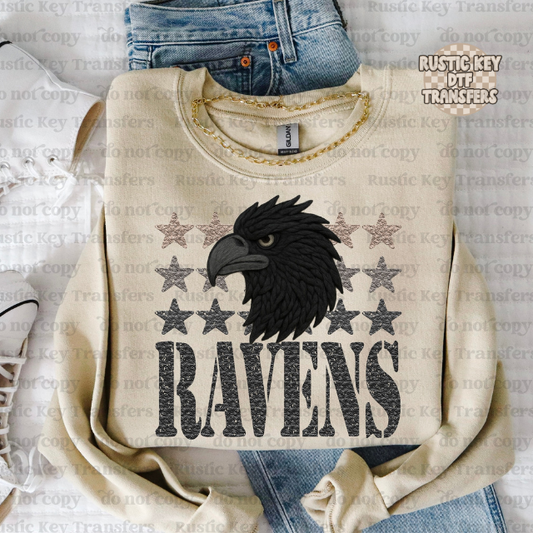 Ravens yarn mascot DTF Transfer, Ready to Press