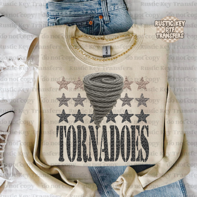 Tornadoes yarn mascot DTF Transfer, Ready to Press
