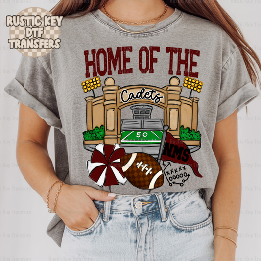 Home of the cadets nms DTF Transfer, Ready to Press Rustic Key Transfers