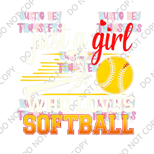 SOFTBALL DTF TRANSFER