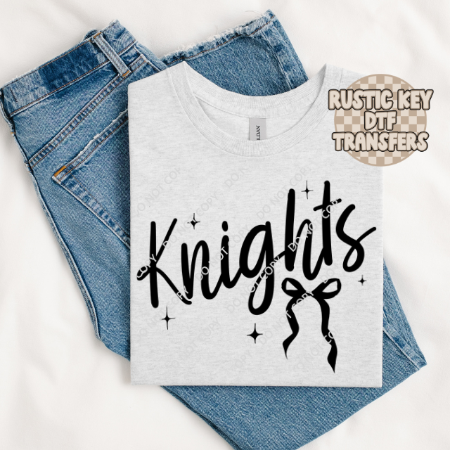 Knights bow DTF TRANSFER