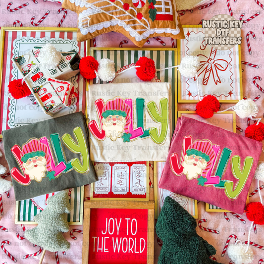 Jolly santa DTF Transfer, Ready to Press
