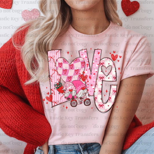 Love gnome DTF Transfer, Ready to Press