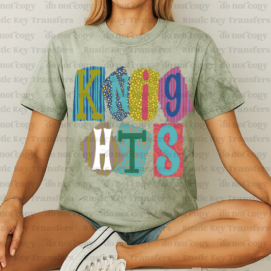 Knights DTF Transfer, Ready to Press