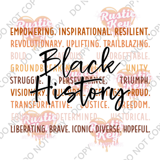 BLACK HISTORY DTF TRANSFER
