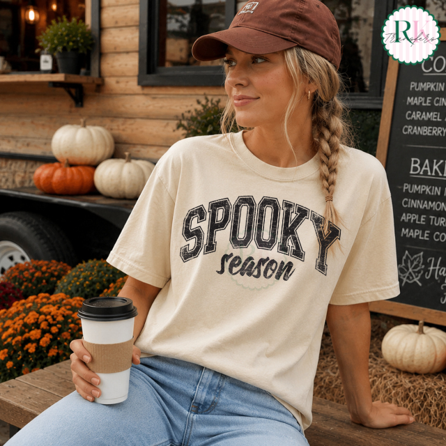 Spooky season distressed DTF Transfer, Ready to Press Rustic Key Transfers