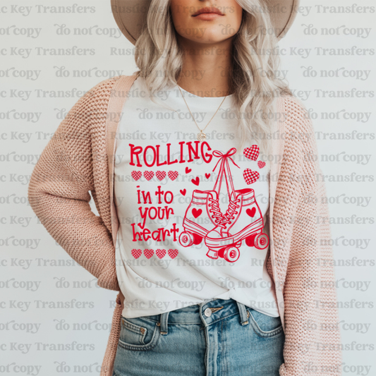 Rolling into your heart DTF Transfer, Ready to Press