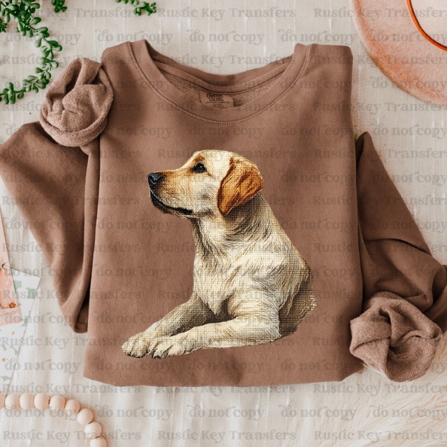 Dog DTF Transfer, Ready to Press