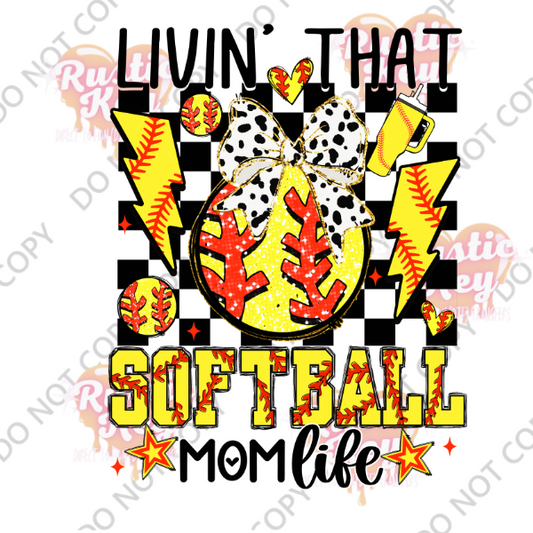 MAMA SOFTBALL DTF TRANSFER